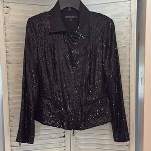 Lafayette  148 New York Black Sequin Jacket